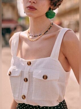 Sezane Samuel Top in ecru